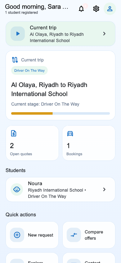 Durub Alttalab parent home screen